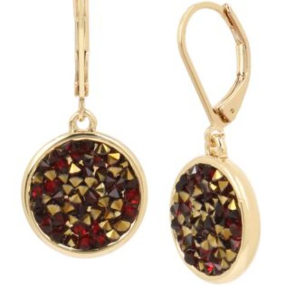 Kenneth Cole Red Sprinkle Stone Earrings - NWT - Picture 1 of 5
